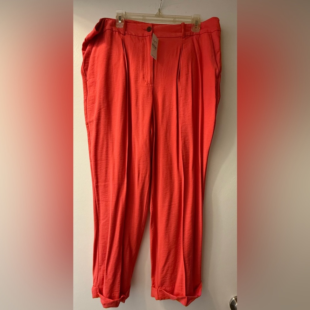 LOFT Outlet Red Wide Leg Jumpsuit with Vibrant Style - perfect for summer
